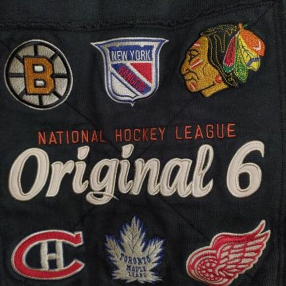 Old Time Hockey Original Six Rafters Collection Men's XL Orange Black Hoodie - Picture 12 of 16